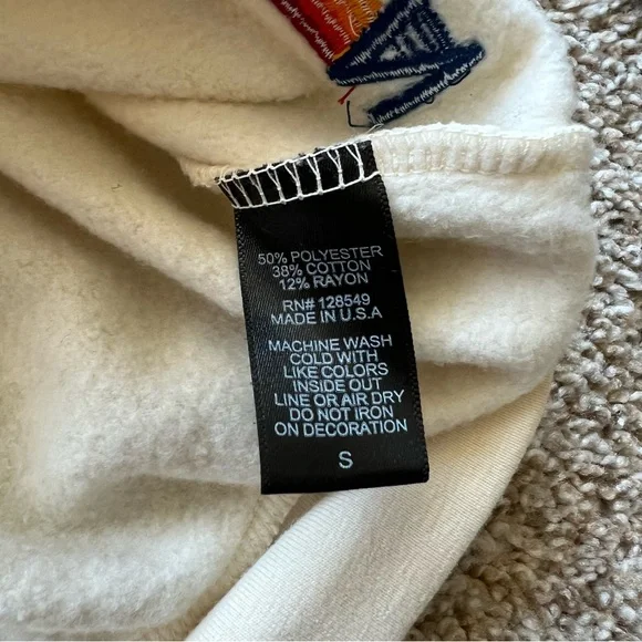Aviator Nation Relaxed Daydream Cream Tan Rainbow Crewneck Sweatshirt Size Small - Picture 6 of 7